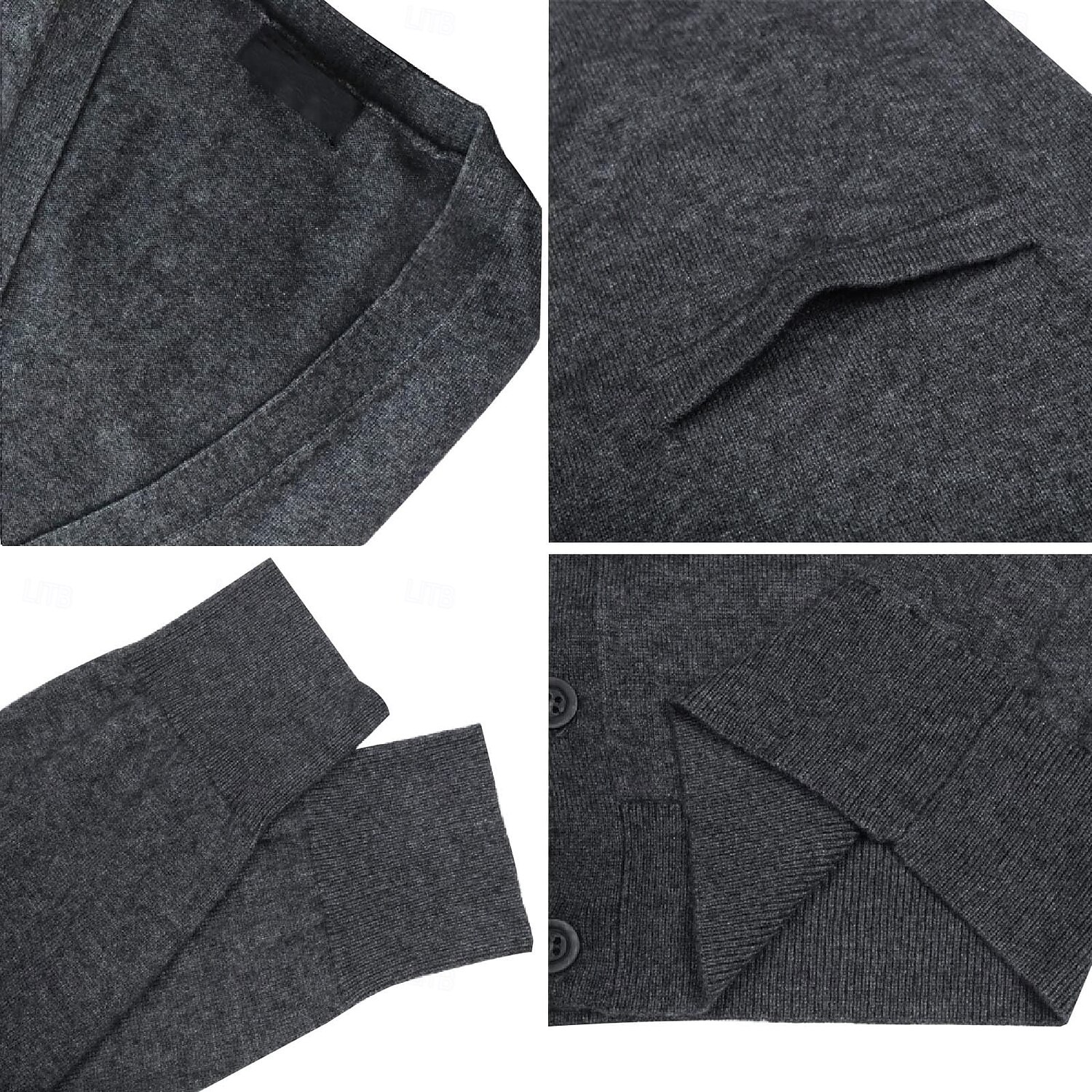Men's Cardigan Sweater Dress Sweater Knit Sweater Ribbed Knit Regular Button Up Side Pockets Solid Color V Neck Fashion Classic Daily Wear Date Clothing Apparel Fall & Winter Black Burgundy M L XL 2025 - $31.99 –P5