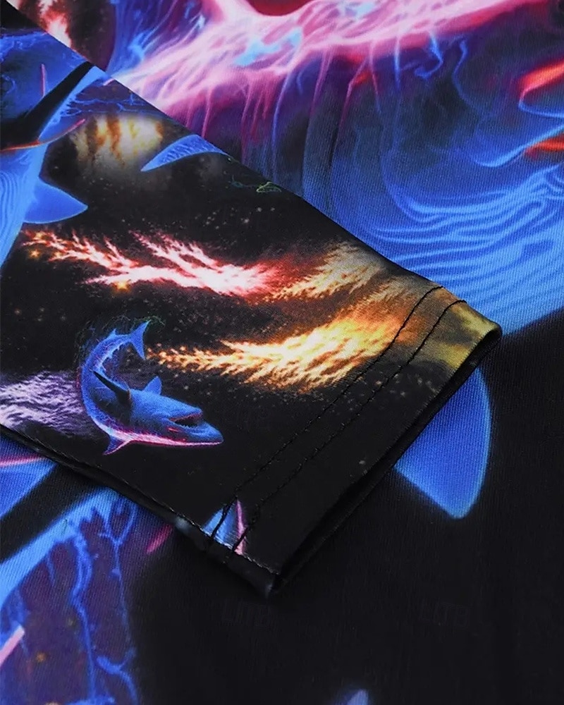 Chlapecké 3D Grafika Žralok Pyžamové soupravy Trička a kalhoty Pyžamové sady Dlouhý rukáv 3D tisk Podzim Zima Aktivní Základní Děti 4 roky + Tričkový Domů Denní Běžný 2025 - $16.99 –P7