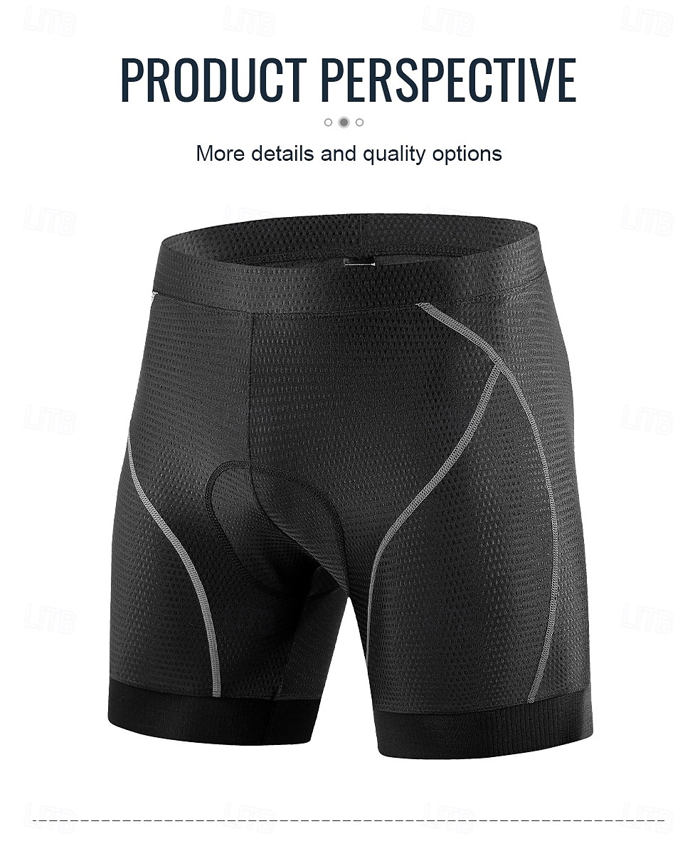 Herr Cykelbyxor Cykelshorts Vadderade cykelbyxor Cykel Shorts Underdelar Formsydd sporter Torkar snabbt Andningsfunktion Svart Svart / röd Kläder Cykelkläder 2025 - $25.99 –P12