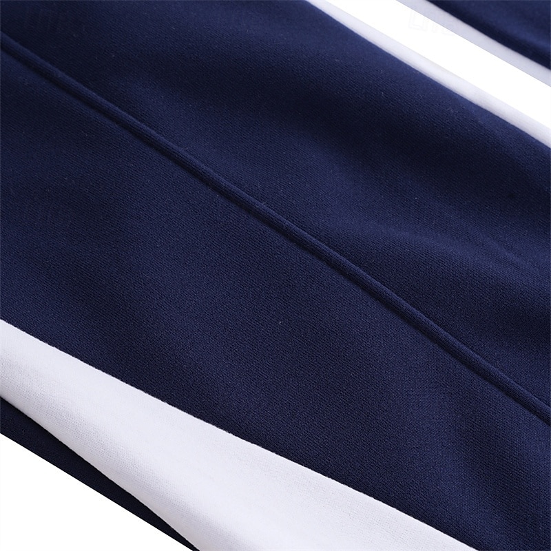 Herren Jogginghose Fleecehose Hose Gerade geschnittene Sweatpants Ausgestellte Jogginghose Kordelzug Tasche Elastischer Bund Farbblock Komfort Weich Outdoor Täglich Ausgehen Mode Lässig Schwarz 2026 - $20.99 –P7