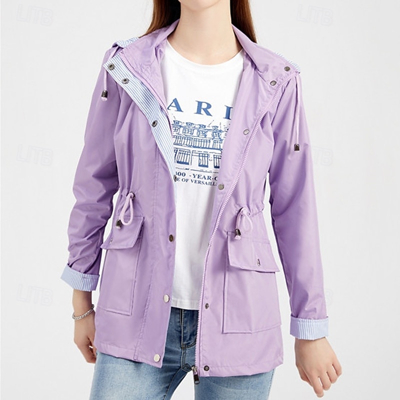 Femmes Veste de randonnée Hiver Automne Extérieur Coupe-vent Fermeture Éclair Frontale Hydrofuge Veste légère Fermeture éclair intégrale Camping / Randonnée / Spéléologie Noir Jaune Rouge Bordeaux de 2026 ? $61.99 –P4