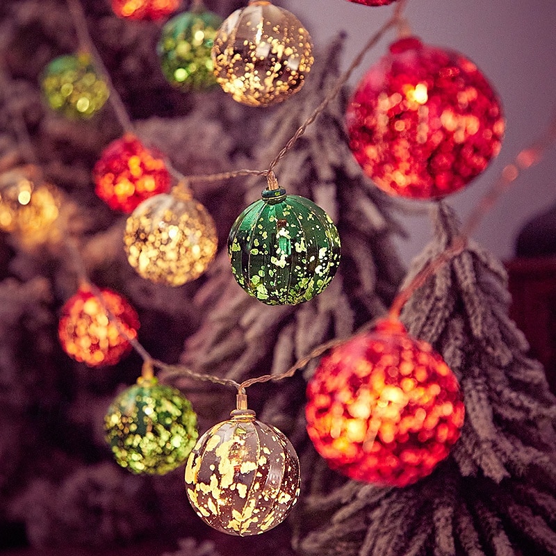 Guirnalda de luces LED de Navidad con forma de estrella, 1,5 m, 10 ledes, funciona con pilas, para árbol de Navidad, bolas redondas, para Navidad, Año Nuevo, bodas, fiestas, hogar, ventana, jardín, 2025 - $12.49 –P13