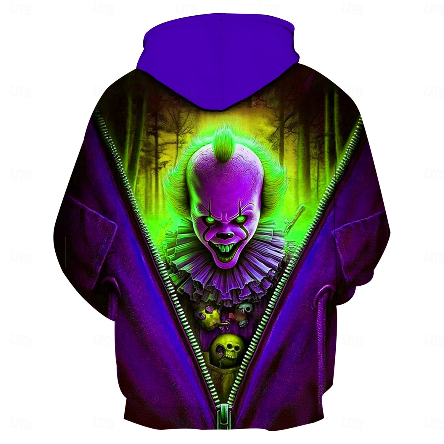 To Klaun Zabijácký klaun Kapuce Pullover předvečer Všech svatých 3D Grafika Pro Pro páry Pánské Dámské Dospělé předvečer Všech svatých Karneval Plesová maškaráda 3D tisk Párty Běžné / Denní 2025 - $24.99 –P8