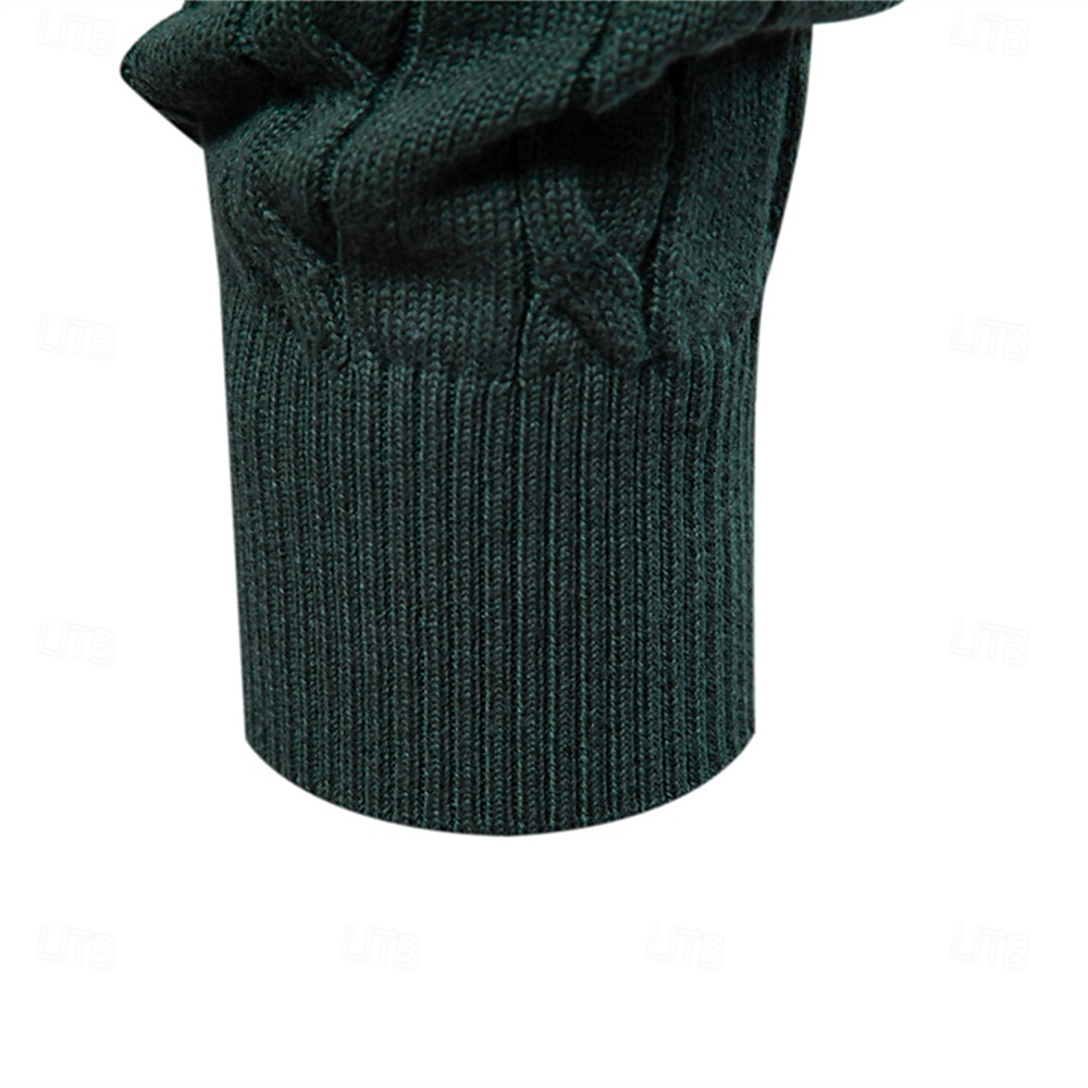 maglione da uomo in cotone con ricamo giraffa, girocollo, classico pullover lavorato a maglia con motivo a torsione per uomo del 2025 a $41.99 –P6
