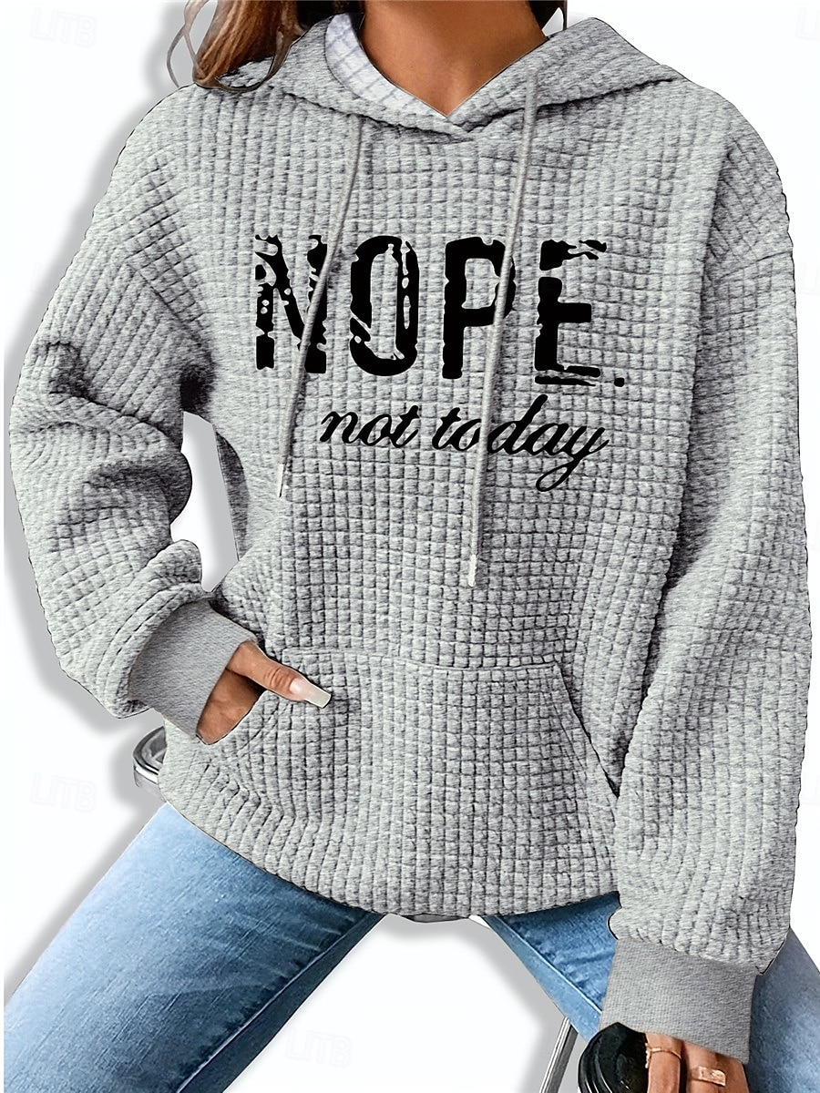 Damen-Kapuzenpullover mit Buchstaben, Street-Style, Alltagskleidung, Taschendruck, lässiger Kapuzenpullover, lange Ärmel, mikroelastisch, Herbst/Winter, bequem, atmungsaktiv, weicher Stoff 2025 - $29.99 –P4
