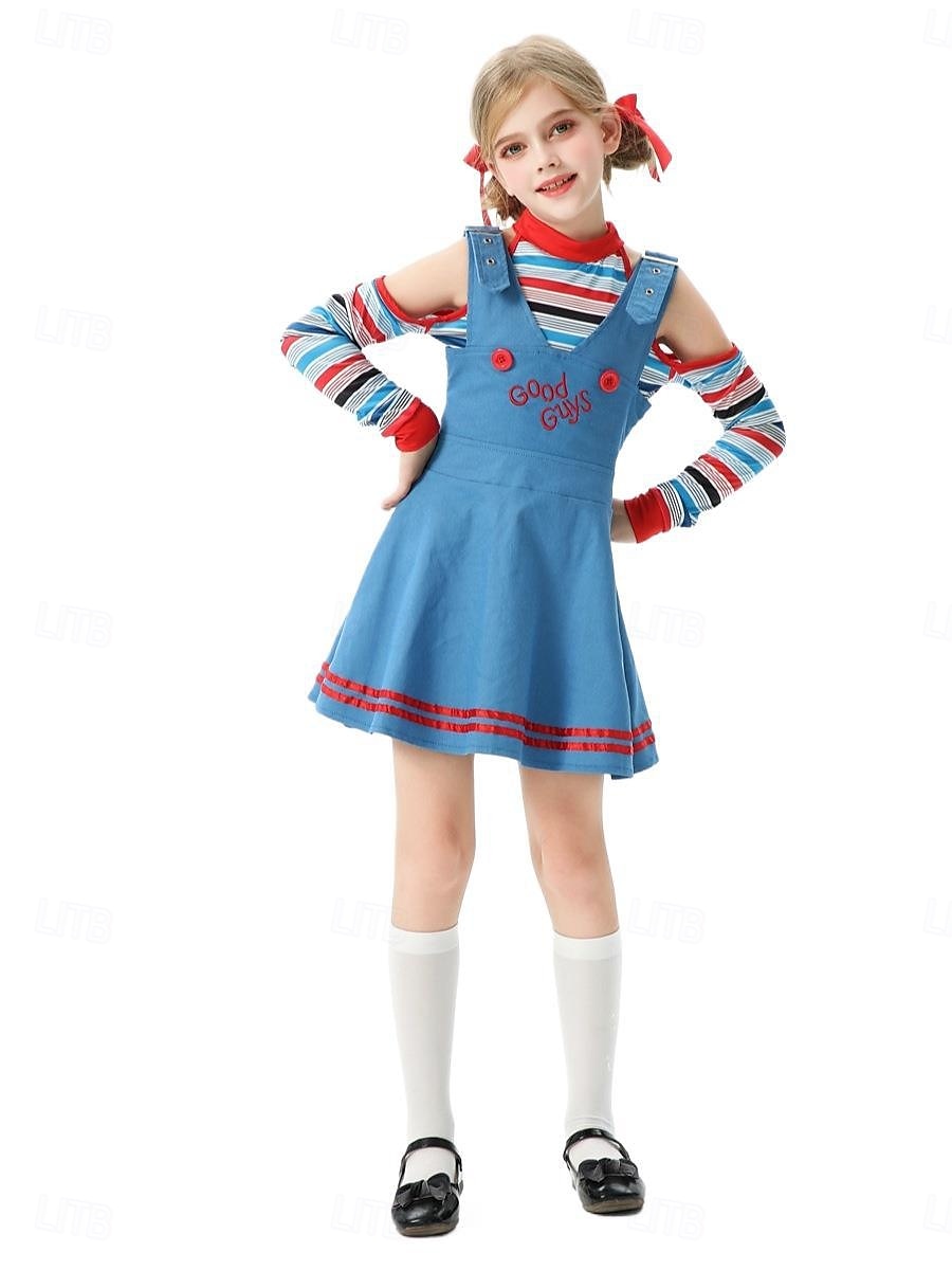 Chucky Scary Doll Dress Costume Group & Family Halloween Costumes Kid's Adults' Women's Girls' Movie / TV Theme Costumes Horror Party Carnival Easy Carnival Costume 2025 - $48.99 –P10