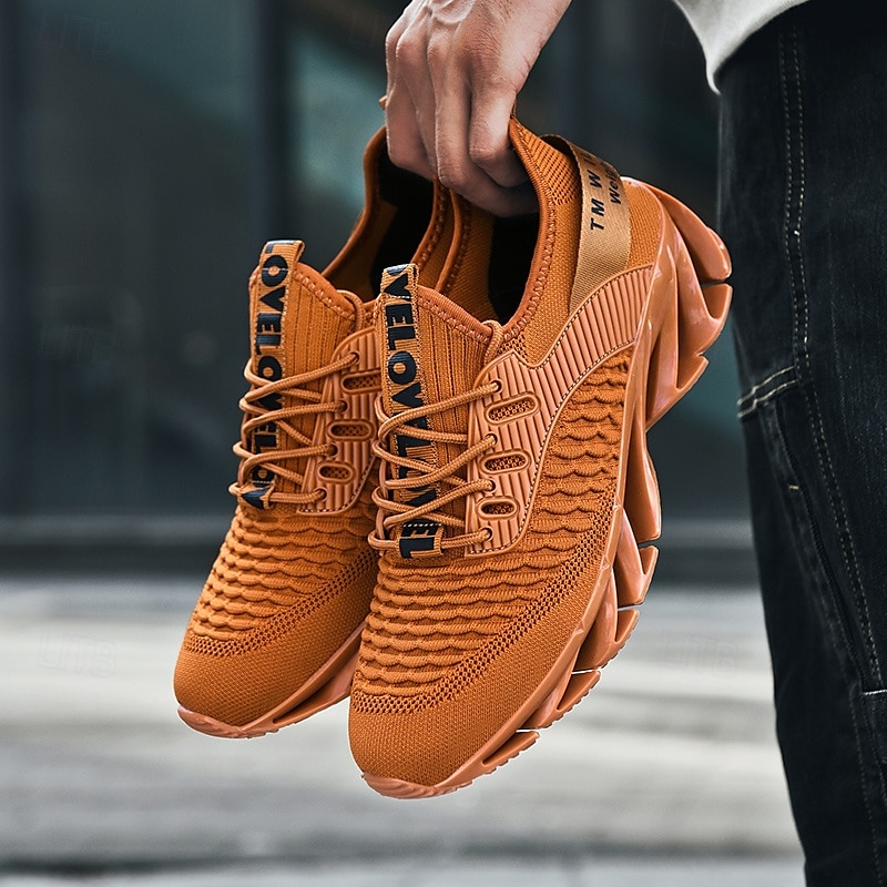 herenmode hardloopsneakers, lichtgewicht ademende sportschoenen met unieke blade-zool, ideaal voor de sportschool, hardlopen en streetwear 2025 - $46.99 –P9