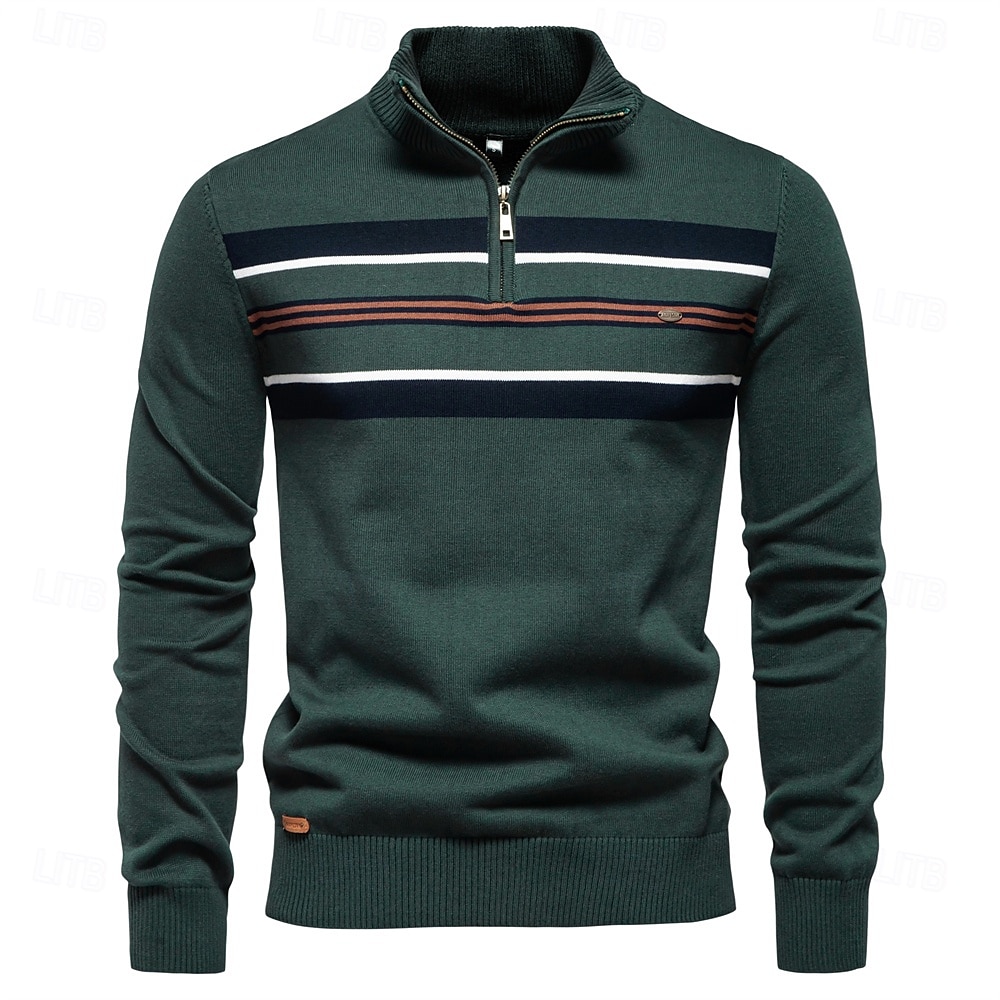 uomo dolcevita in cotone con collo alto, maglioni lavorati a maglia, casual, business, a coste, per uomo del 2025 a $47.99 –P1