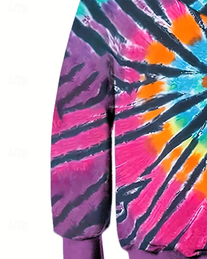 Pojkar 3D Grafisk Knytbatik Huvtröja Långärmad Vår Höst Mode Streetwear Barn 4-12 år Huva Utomhus Ledigt Dagligen Normal 2025 - $18.99 –P4
