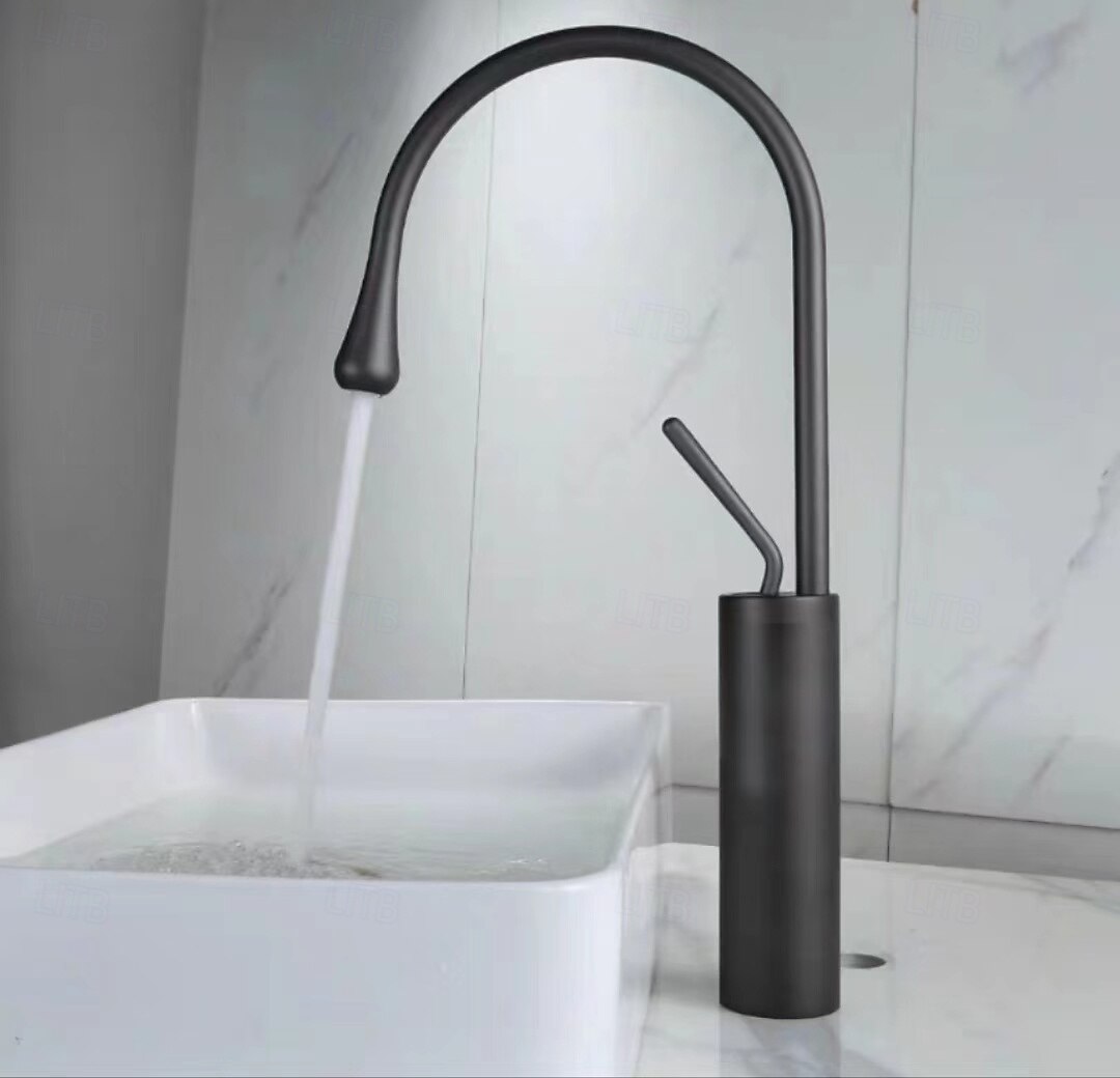 Waschbecken Wasserhahn - Wasserfall Galvanisierung Mittellage Einhand Ein LochBath Taps 2025 - $137.99 –P5