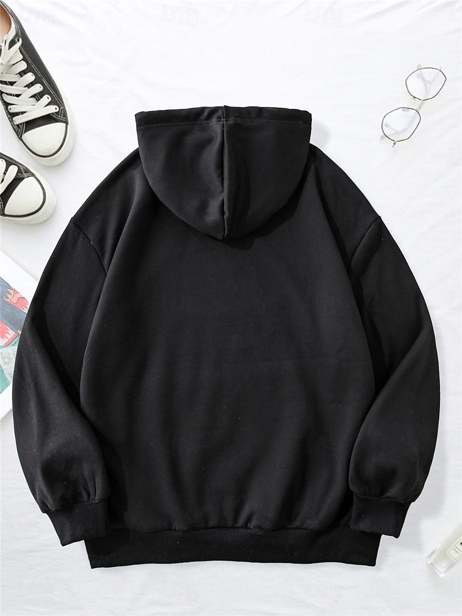 Women's Hoodie Sweatshirt Fleece Letter Street Dailywear Pocket Print Casual Hoodie Long Sleeve Micro-elastic Fall Winter Comfrt Breathable Soft Fabric 2025 - $36.99 –P2