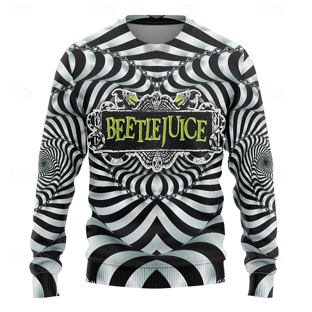 Beetlejuice 2 Hoodie Cartoon Manga Print 3D Character Graphic Street Style For Couple's Men's Women's Adults' Back To School 3D Print Party Casual Daily 2025 - $21.99 –P1