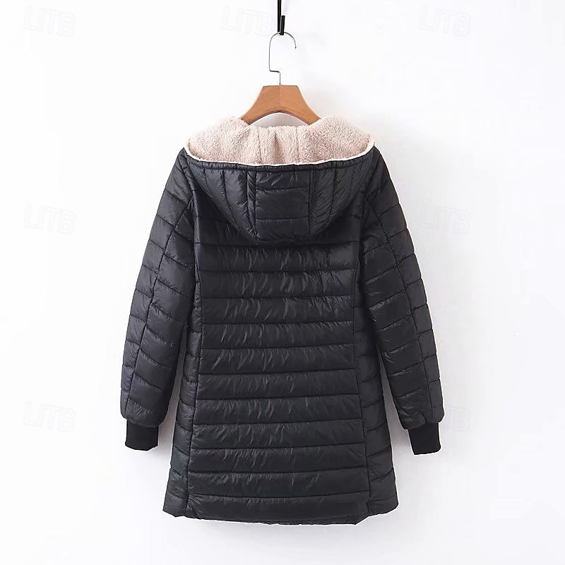 Dame Fleecejakke Fleece Vinter utendørs Varm Myk Bekvem Fleecejakker Hellengdes glidelås Camping / fotturer / grotting Reise Vintersport Svart Rød Navyblå Grønn Kakifarget 2025 - $35.99 –P13