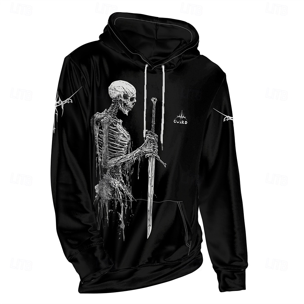 Men's Graphic Dark Hoodie Hoodies Sweatshirt Vacation Daily Classic Casual Long Sleeve Hooded Vacation Sports Outdoor Going out Streetwear Black Printing Spring &  Fall Designer S M L XL XXL 3XL 2026 - $33.99 –P4