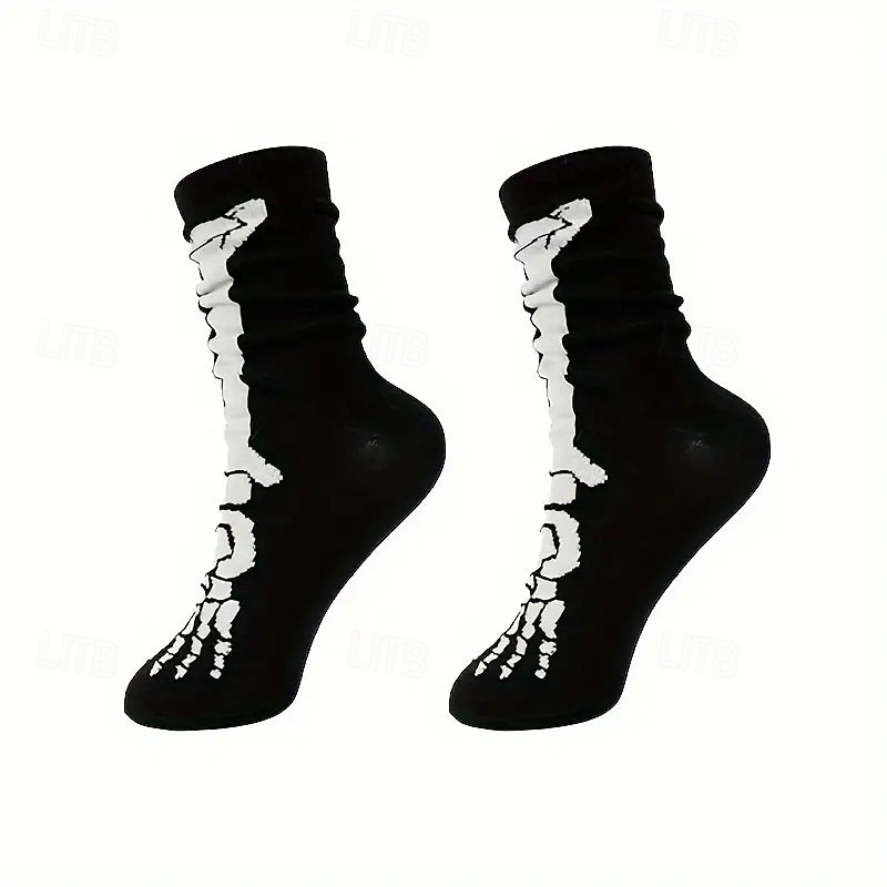 Men's 4 Pairs Multi Packs Socks Crew Socks Casual Socks Halloween Socks Rainbow Color Pumpkin Halloween Bat Sports & Outdoor Daily Vacation Basic Medium Fall & Winter Fashion Casual 2026 - $6.49 –P7