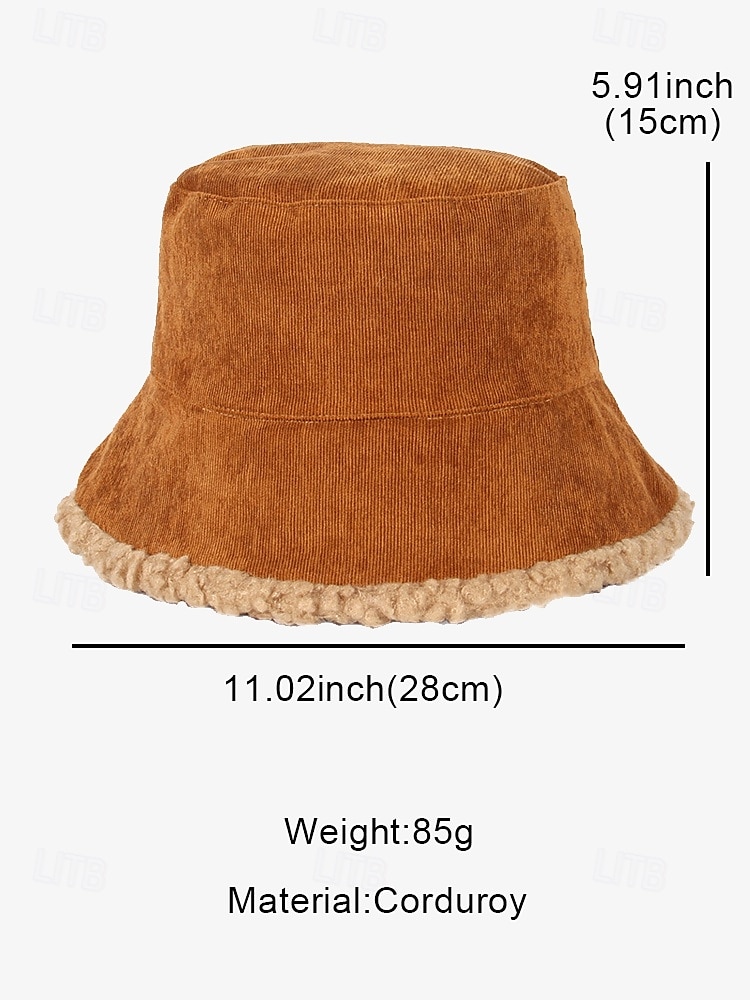 Women's Corduroy Bucket Hats with Sherpa Trim - Multi-Color for All Seasons Outdoor Fashion 2026 - $11.99 –P4