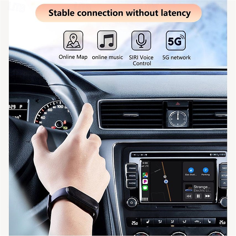 2025年 2-in-1 ワイヤレス CarPlay アダプター Android Auto ワイヤレス アダプター タイプ C/USB プラグ &5GHz Wi-Fi CarPlay ワイヤレス アダプターを再生する  コレクション – $62.99 –P2