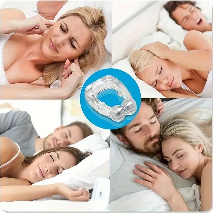 4 stk silikon magnetisk anti snorke stop snorking neseklemme sovebrett sovehjelp 2025 - $12.99 –P2