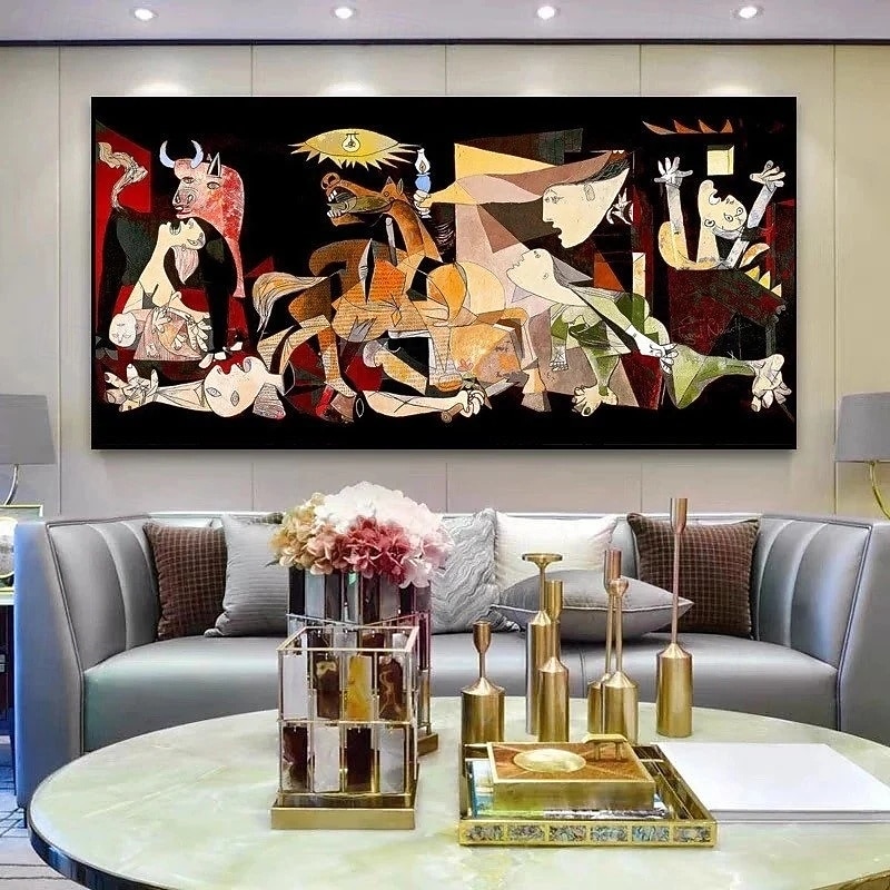 pablo picasso malowanie 100% ręcznie robione na płótnie guernica pablo picasso guernica malowanie fanous obraz olejny guernica wall art guernica kolorowe pablo picasso la guernica malarstwo na płótnie 2026 - $190.99 –P2