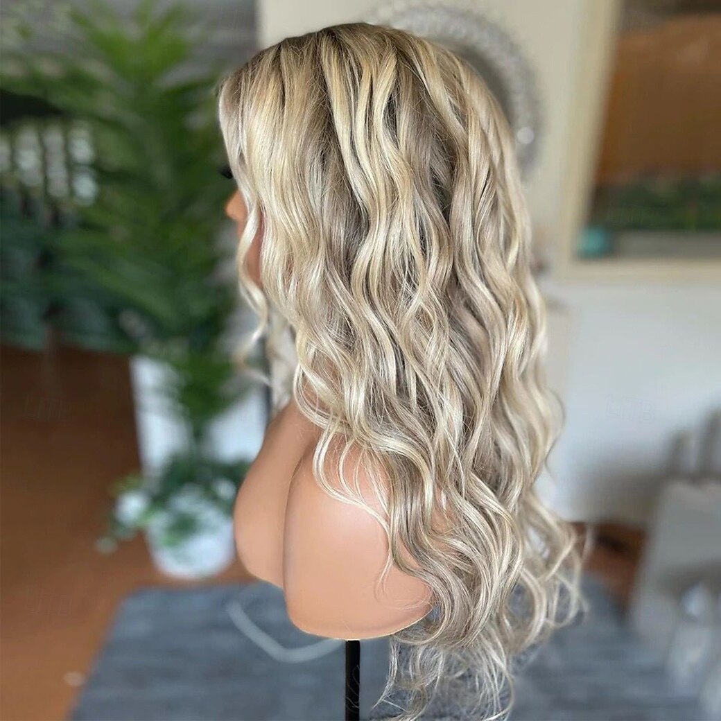 Perruque Cheveux vierges non transformés 13x4 devant en dentelle Cheveux Brésiliens Ondulé Boucle lâche Blond Partie médiane Femme Densité 130% 150% Cheveux Colorés Mèches Colorées / Balayées 100 de 2025 ? $236.99 –P5