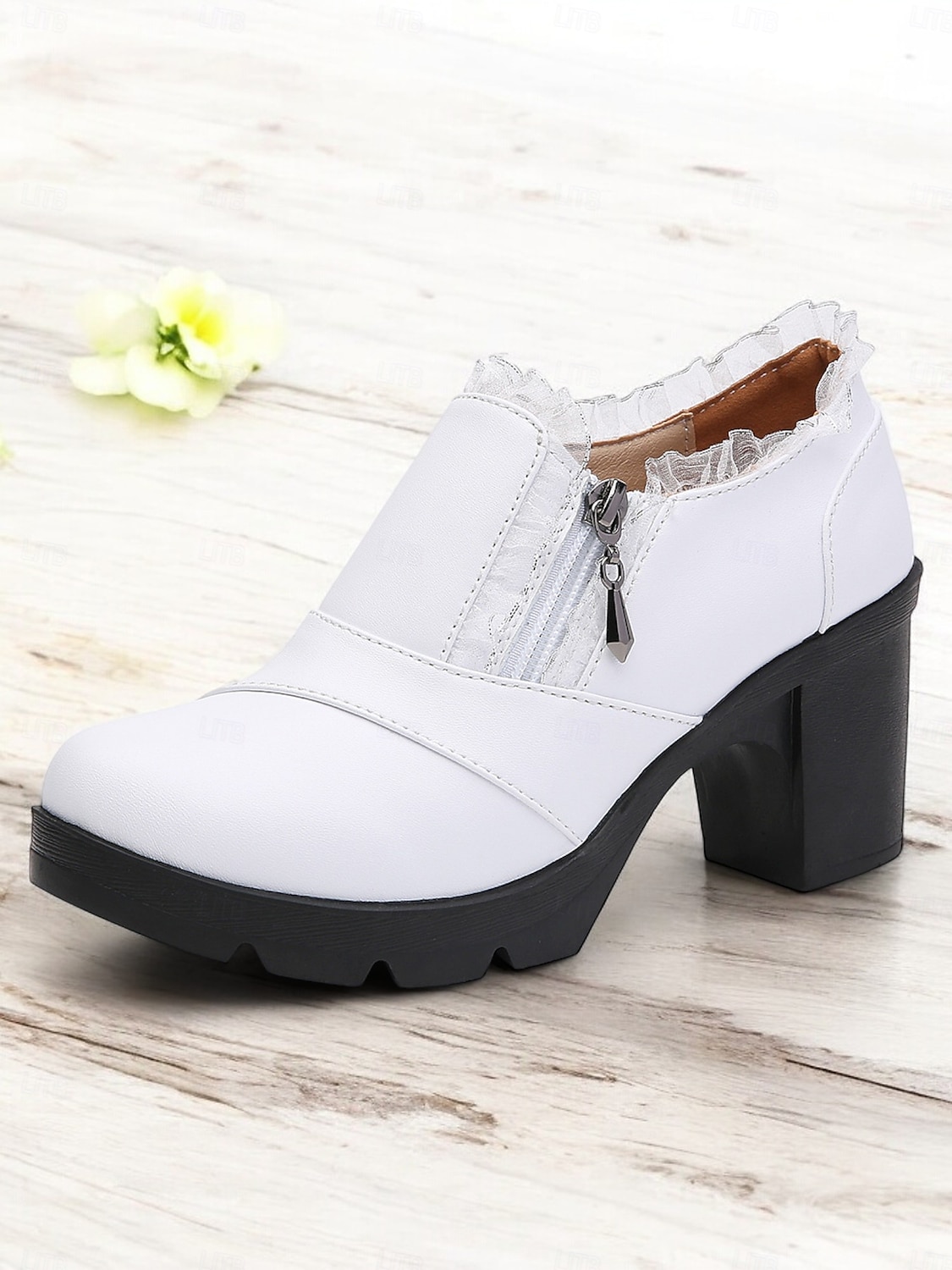 женские красные ботинки на шнуровке в викторианском стиле на среднем каблуке с бантом, винтажная готическая обувь для косплея, вечеринок и особых случаев 2025 - $59.99 –P1