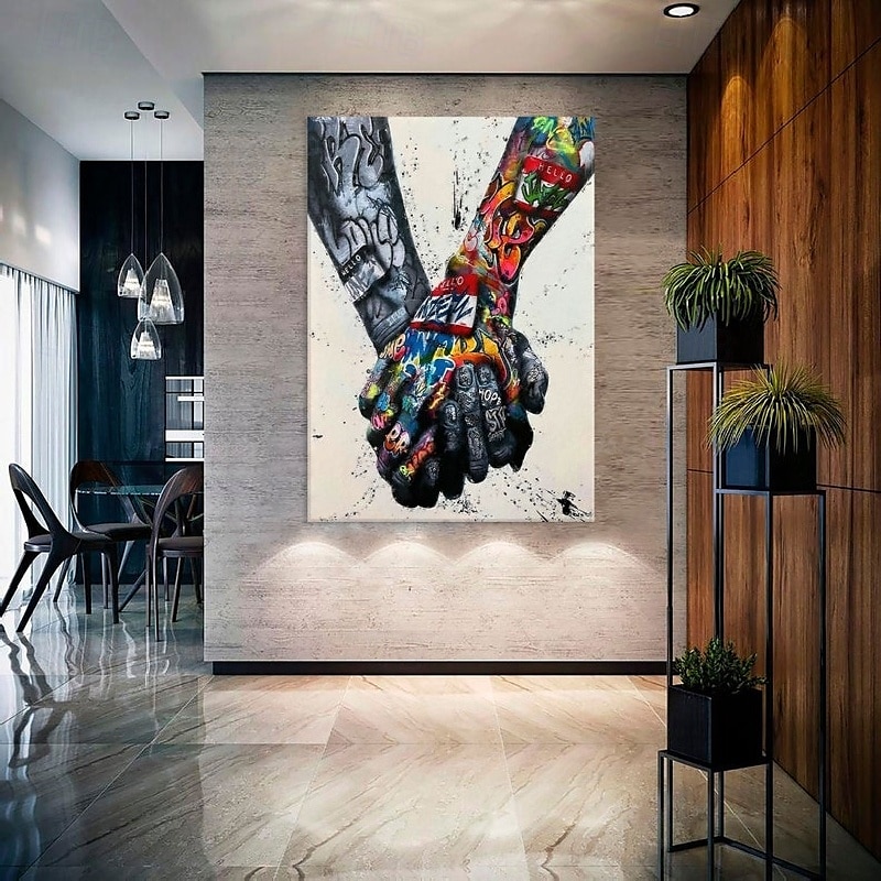Straßenkunst-Ölgemälde, handgefertigt, abstrakt, Straßenarthritis-Gemälde auf Leinwand, Pop-Art, strukturiertes Ölgemälde, handgemalt, Pop-Art, moderne Wandkunst, handgemaltes Kunstwerk für 2025 - $217.09 –P8
