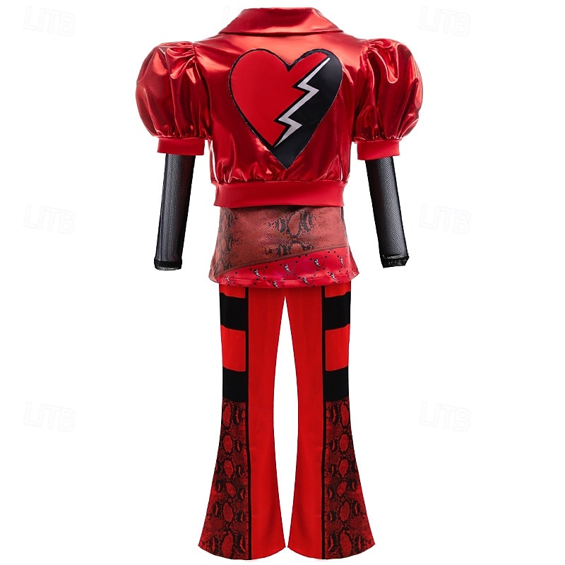 Barn Röd drottning av hjärtan Karneval Kläder Descendants The Rise of Red Cosplay Barn Flickor Karnival Fest Enkel karnevalskostym Klä ut 2025 - $41.99 –P3