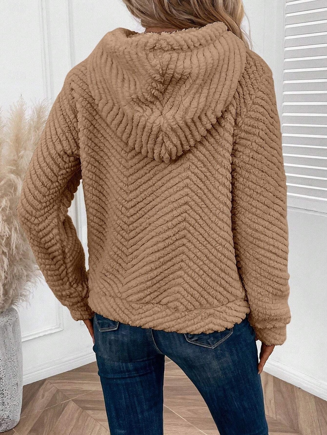 női blúz stílusos modern, hosszú ujjú normál felsők napi munka khaki tavasz ősz tél 2025 - $44.99 –P2