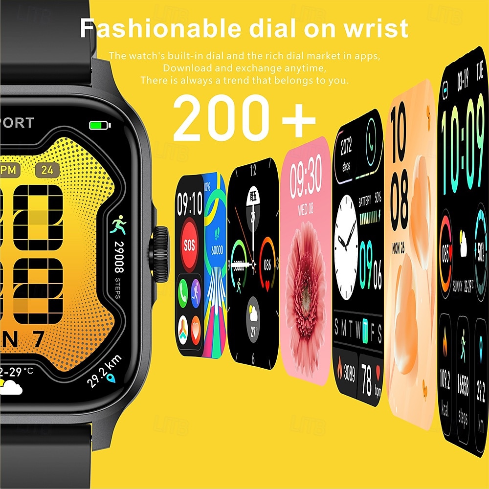 iMosi QX15 Slimme horloge 1.85 inch(es) Smart horloge Bluetooth Stappenteller Gespreksherinnering Activiteitentracker Compatibel met: Android iOS Dames Heren Handsfree bellen Waterbestendig 2025 - $36.19 –P11