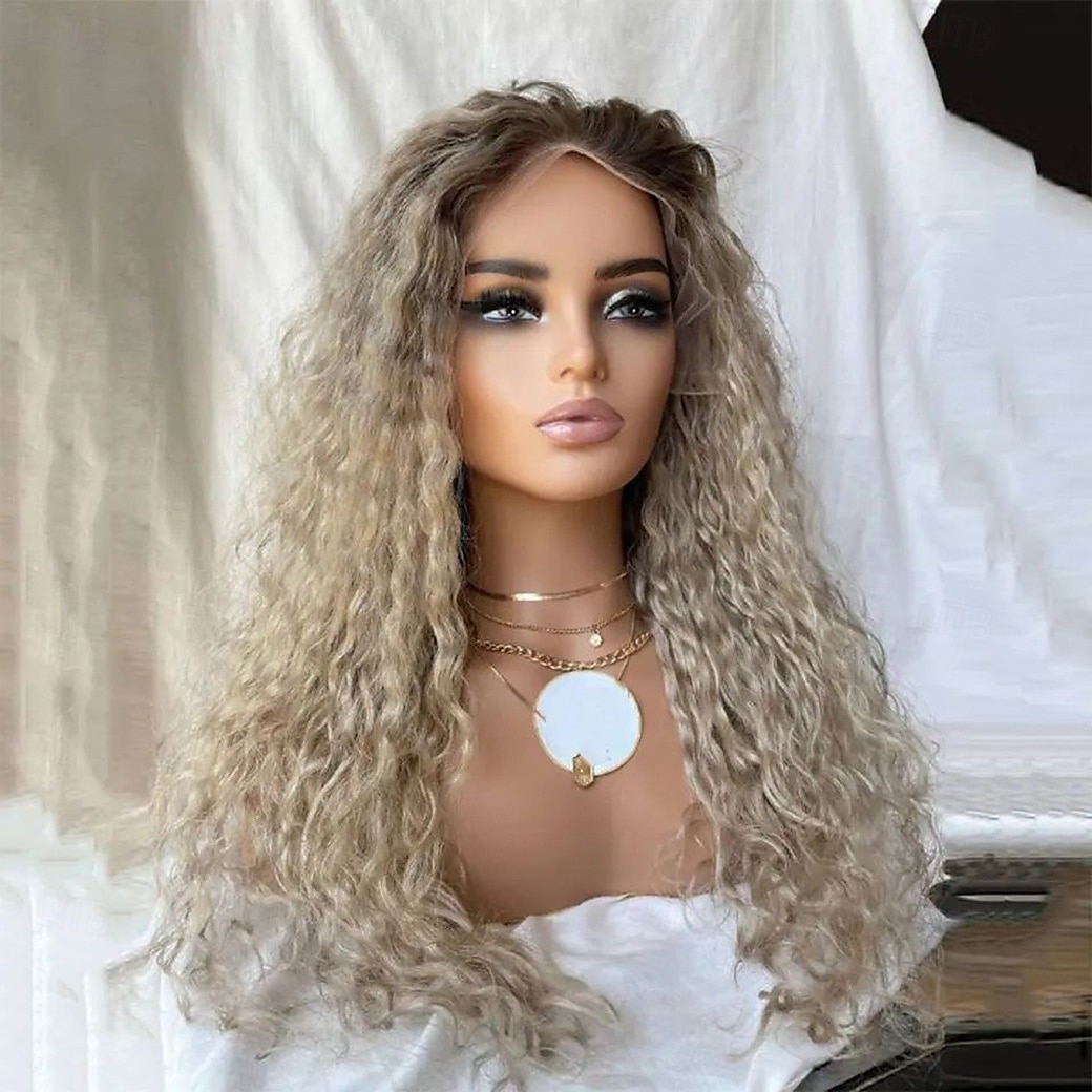 Peluca Cabello humano remy Cierre 4x13 Cabello Brasileño Rizado Múltiples colores Parte libre Mujer Densidad 130% 150% con pelo de bebe Cabello Ombre Entradas Naturales Sin cola Larga A1 Pelucas de 2025 - $236.99 –P3
