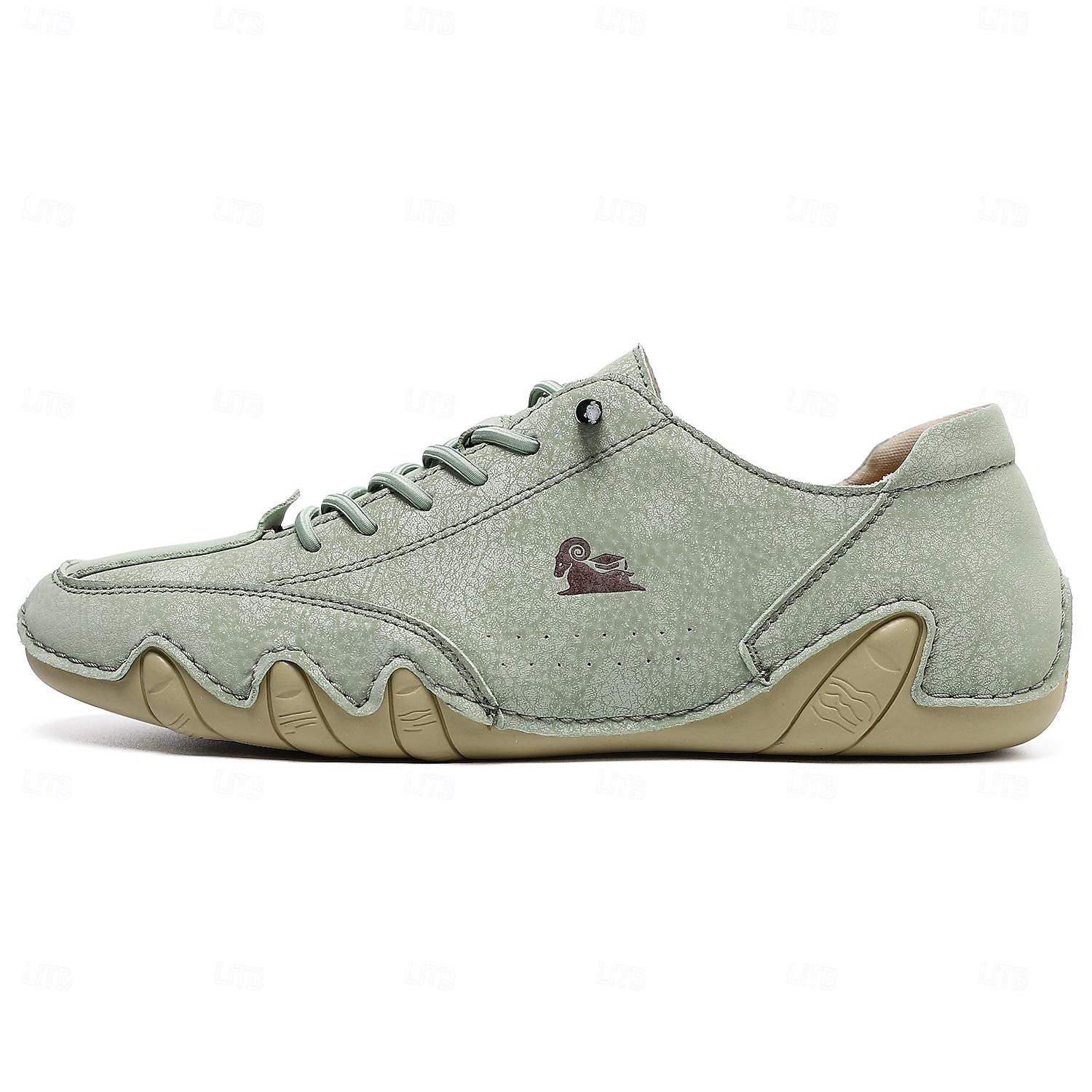 scarpe da ginnastica casual da uomo in similpelle con lacci verdi e suola cucita a mano – scarpe da passeggio leggere e comode per l'uso quotidiano del 2025 a $46.99 –P2