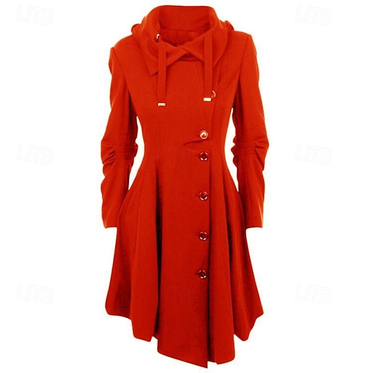 Punk & Gothic Steampunk Coat Trench Coat Hooded Plus Size Slim Fit Fancy Dress Women's Casual Daily Adults' Coat Fall & Winter 2026 - $51.99 –P14