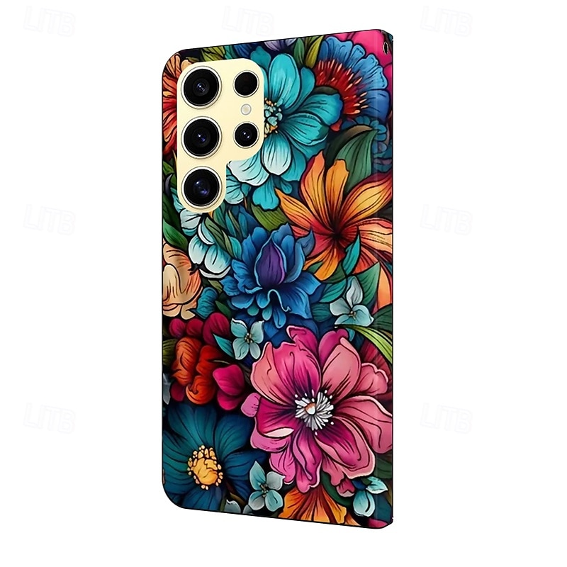 telefone Capinha Para S24 Ultra S24 Plus S24 S23 S23 Ultra S22 S22 Plus Ultra S21 Ultra S21 FE S21 Capa traseira Com Suporte Antichoque Retro Couro PU de 2025 por $14.99 –P5