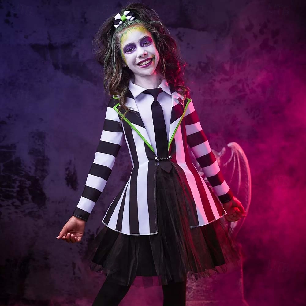 Beetlejuice Zombie Lydia Deetzová Kostým Dětské Dospělé Dámské Dívčí Horor Výkon Párty předvečer Všech svatých Karneval Jednoduchý karnevalový kostým 2025 - $74.99 –P1