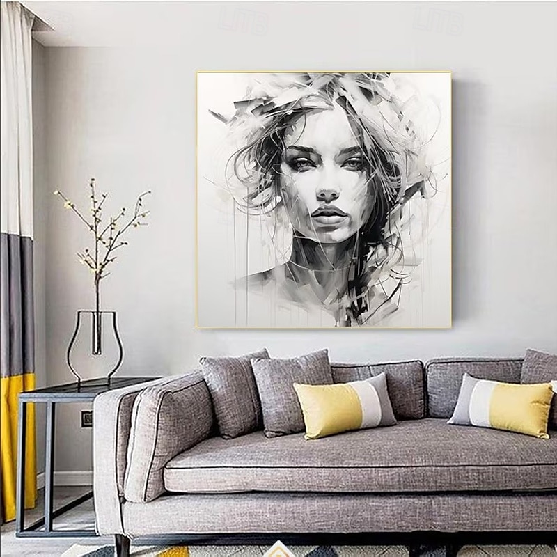 handgemachte abstrakte Spachtel Gesichtsmalerei Wandkunst handgemachte strukturierte Gesicht von Mädchen Malerei handgemalte figurative Ölgemälde Wandkunst Gesicht Ölgemälde Wand dekorative Malerei 2025 - $125.99 –P3