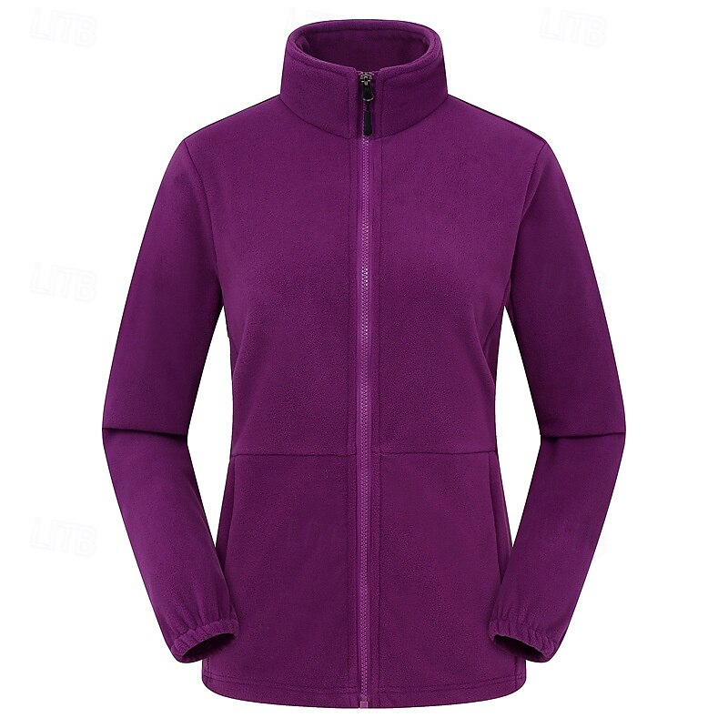 Women's Hiking Fleece Jacket Winter Outdoor Thermal Warm Fleece Lining Fleece Jackets Full Zip Climbing Camping / Hiking / Caving Traveling Light Khaki Black Yellow Pink Red 2025 - $34.99 –P14