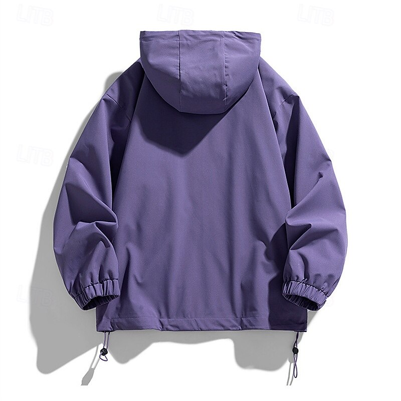 Herre Softshell jakke Turjakke utendørs Vindtett Vindjakke Reise Svart Rosa Lilla Grønn Kakifarget 2025 - $46.99 –P7