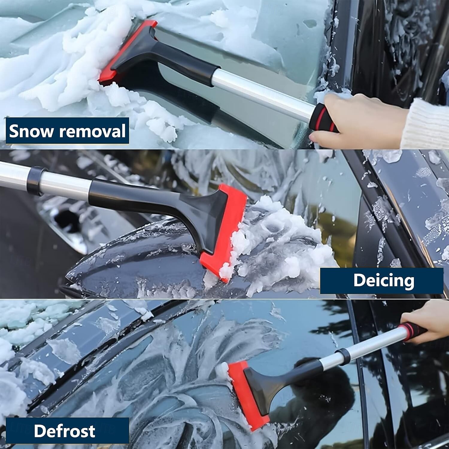 Ice Scraper Snow Shovel for Car Windshield Auto Windshield Frost Snow Ice Removal Foam Handle for Car Windshield and Home Window 2025 - $17.99 –P3
