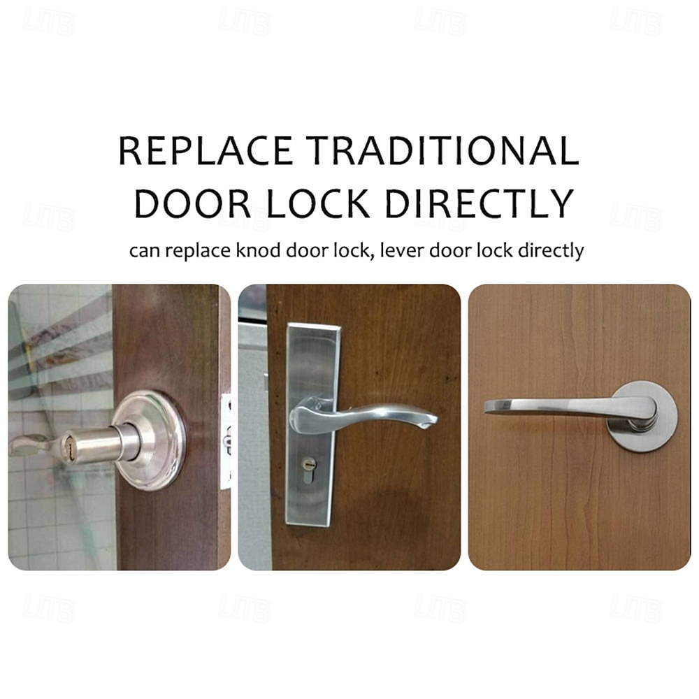 WAFU WF-016 Smart Biometric Fingerprint Door Lock Smart Bluetooth Password Handle Lock APP Unlock Keyless Entry  USB Battery 2025 - $127.99 –P8