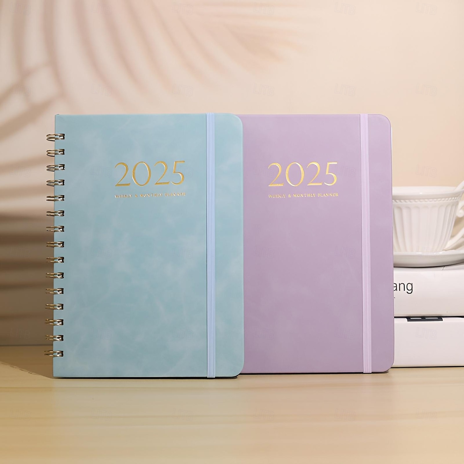 2025 PU-Leder-Kalenderplaner-Notizbuch A5 mit losem Blatt, Wochenplaner, Gummiband-Notizbuch 2025 - $21.99 –P3