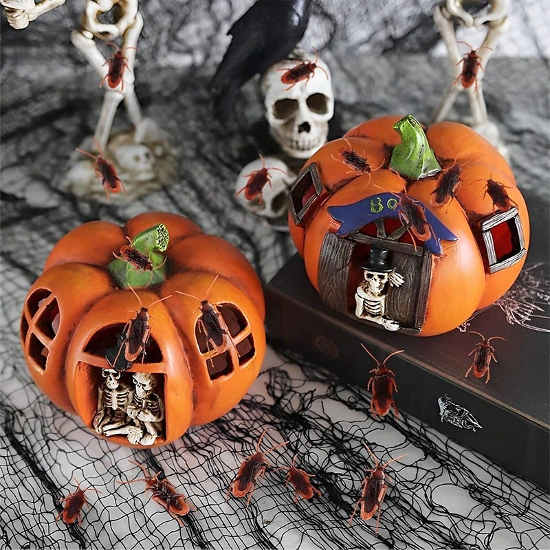 10 modelli realistici di scarafaggi in plastica - scarafaggi di gomma per scherzi per Halloween, Natale, stanze di fuga e decorazioni spaventose del 2025 a $6.99 –P8
