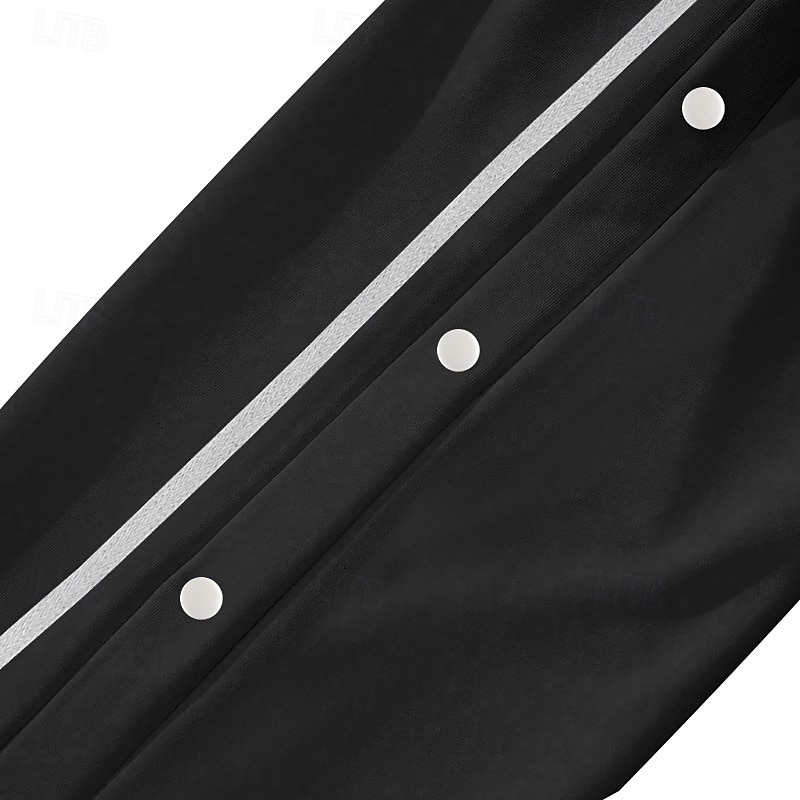 Herr Joggingbyxor Träningsbyxor med vida ben Tear Away Byxor Snörning Elastisk midja Sidoknapp Färgblock Komfort Ledigt Dagligen Helgdag Vintage Sport Svart 2026 - $26.99 –P6