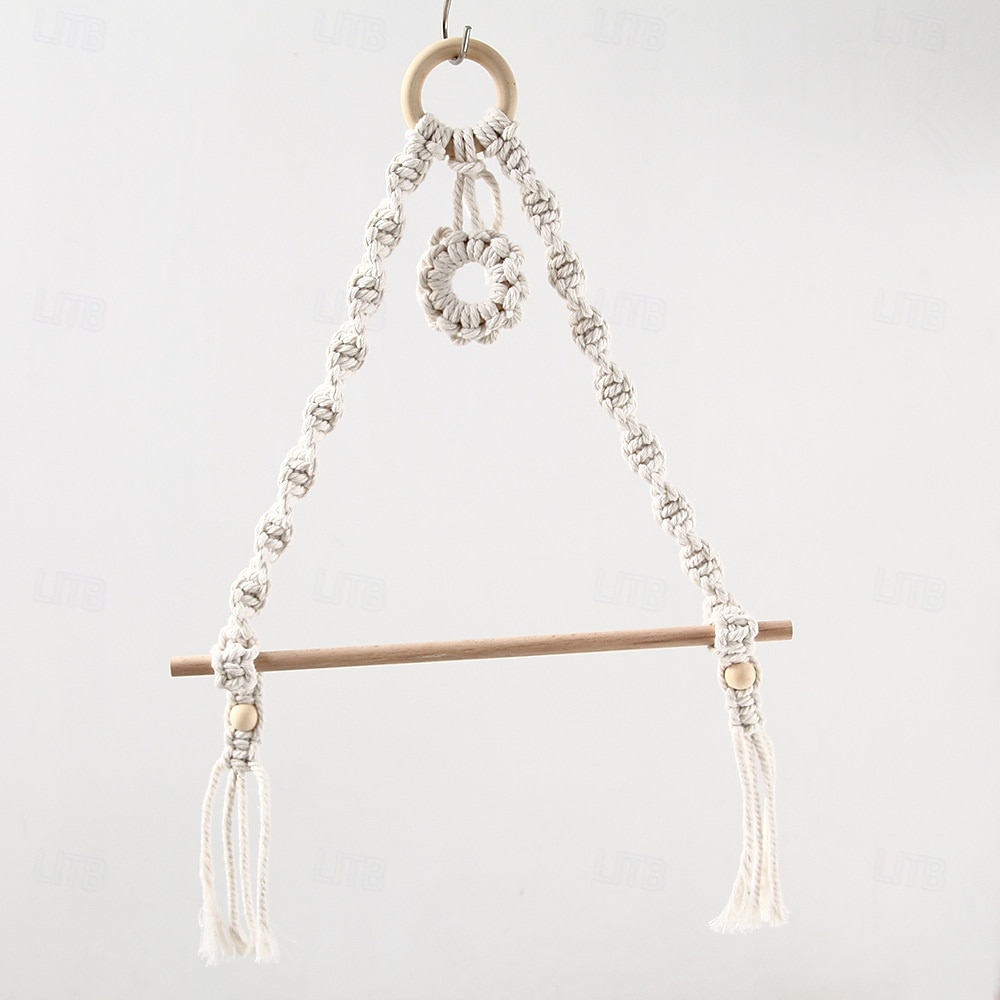 Towel Holder Eco-friendly Multifunctional Wood Cotton Rope Towel Storage Rack for Home 2025 - $116.99 –P16