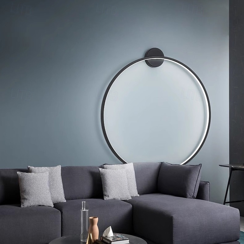 luzes de parede led redondas para ambientes internos, arandelas de parede, luminárias de parede modernas, luminárias de parede circulares de meados do século, decoração de parede, ouro e preto 85-265v de 2025 por $82.99 –P2