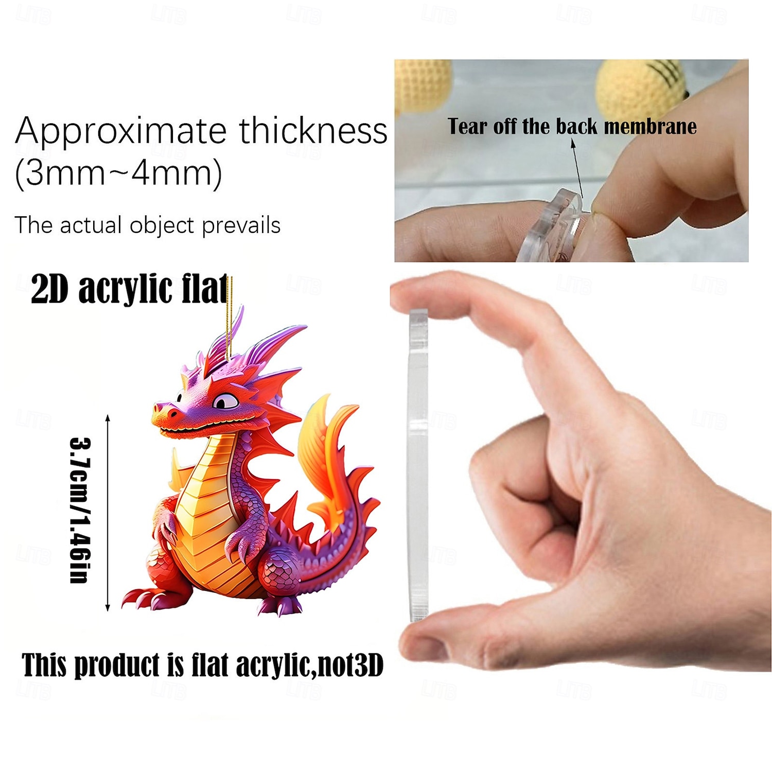 Christmas Advent Calendar Ornaments,2D Acrylic Cute Dragon Baby 24pcs Christmas Ornament Kit Gift 24 Days Countdown Mini Hanging Tree Xmas Ornaments for Christmas Party Decorations 2025 - $19.99 –P2