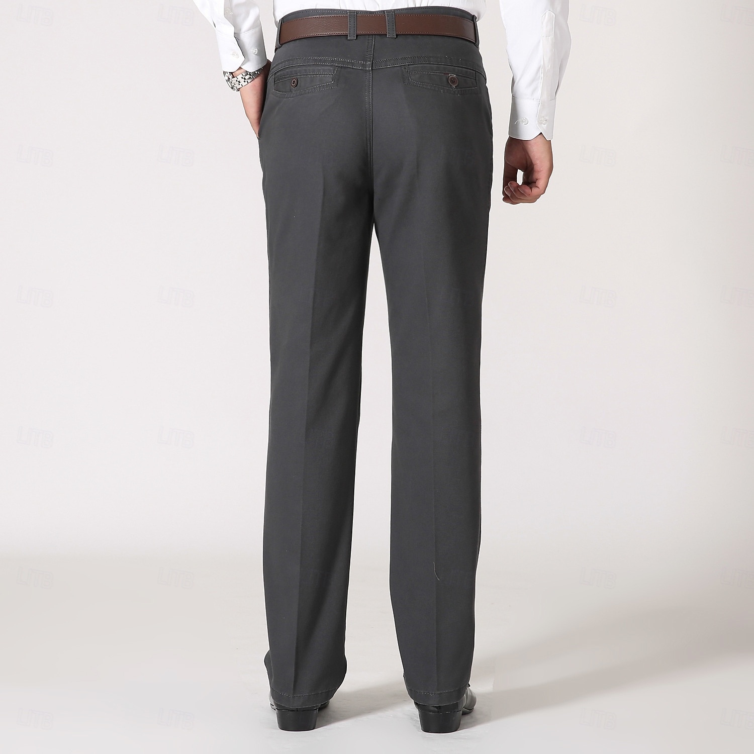 Per uomo pantaloni della tuta Pantaloni Chino Bottoni Tasche Gamba dritta Liscio Comfort Formale Feste Ufficio Di tendenza Classico Nero Verde scuro Media elasticità del 2025 a $18.99 –P17
