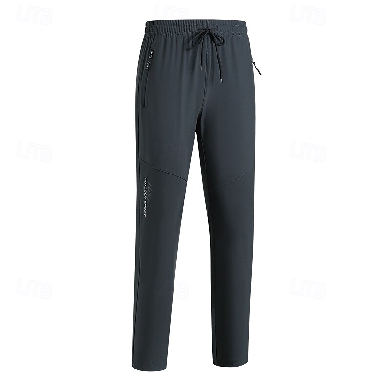 Men's Pants Trousers Hiking Pants Outdoor Pants Sport Casual Daily Elastic Elastic Drawstring Design Plaid / Striped / Chevron / Round Full Length Casual Activewear Black Dark Blue Micro-elastic 2025 - $24.99 –P2