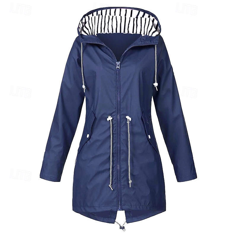 Women's Hiking Jacket Winter Outdoor Waterproof Windproof Multi-Pockets Front Zipper Lightweight Jacket Full Zip Camping / Hiking / Caving Winter Sports Black Yellow Pink Red Dark Navy 2025 - $29.99 –P7