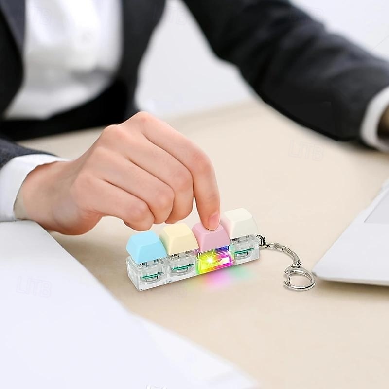 1pc jouet à clic avec clavier lumineux à LED - nouveauté &Jouets gag, jouets à presser pour adultes avec stimulation sensorielle, design de porte-clés amusant et divertissement portable de 2025 ? $18.49 –P4