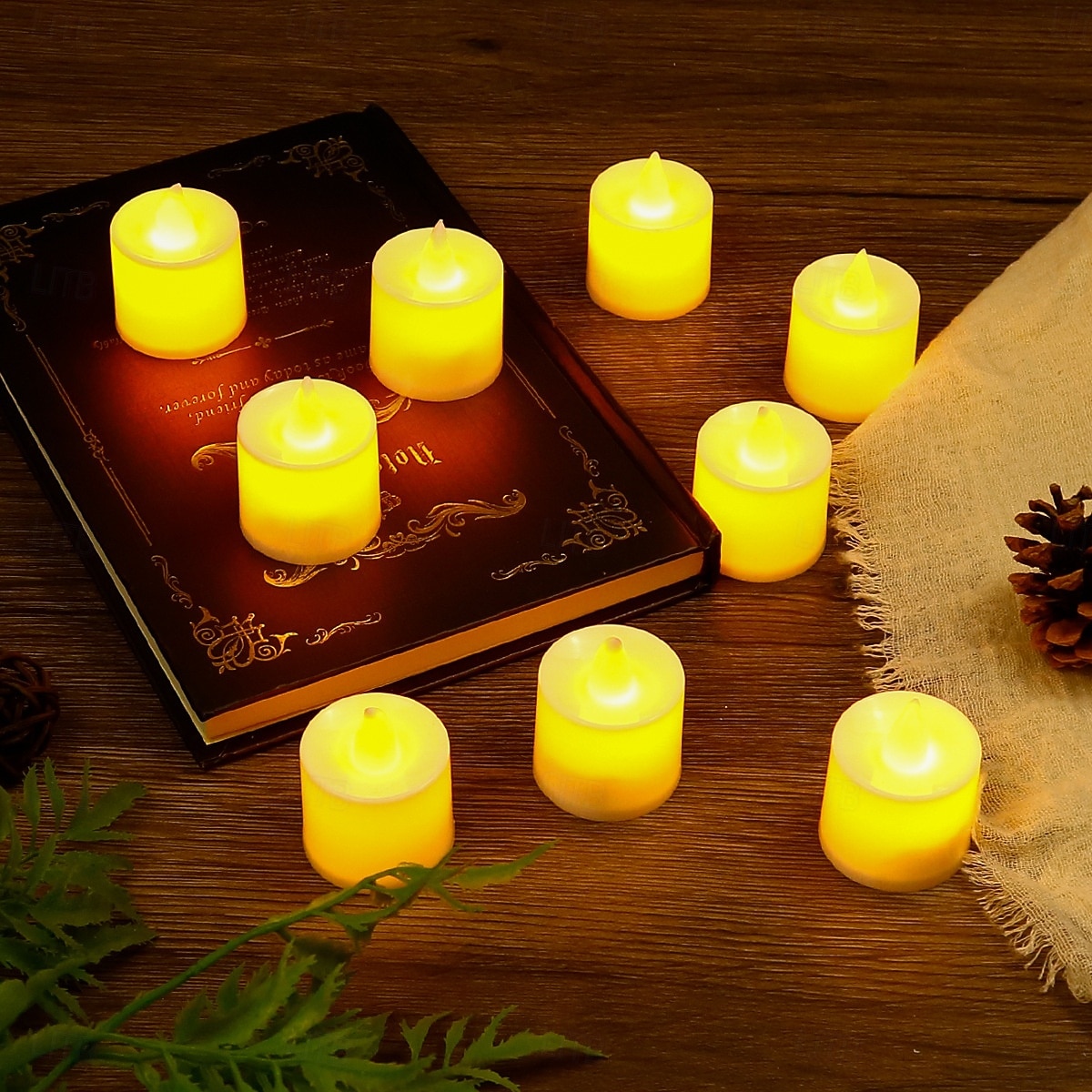 LED elektroniskt ljus candle light hjärtformad förslag party romantisk dekoration rekvisita jul halloween semesterparty hem dekoration 12/24 st 2026 - $14.49 –P14